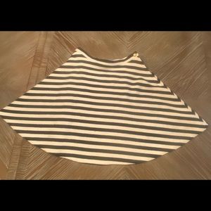 Black and white striped summer skirt